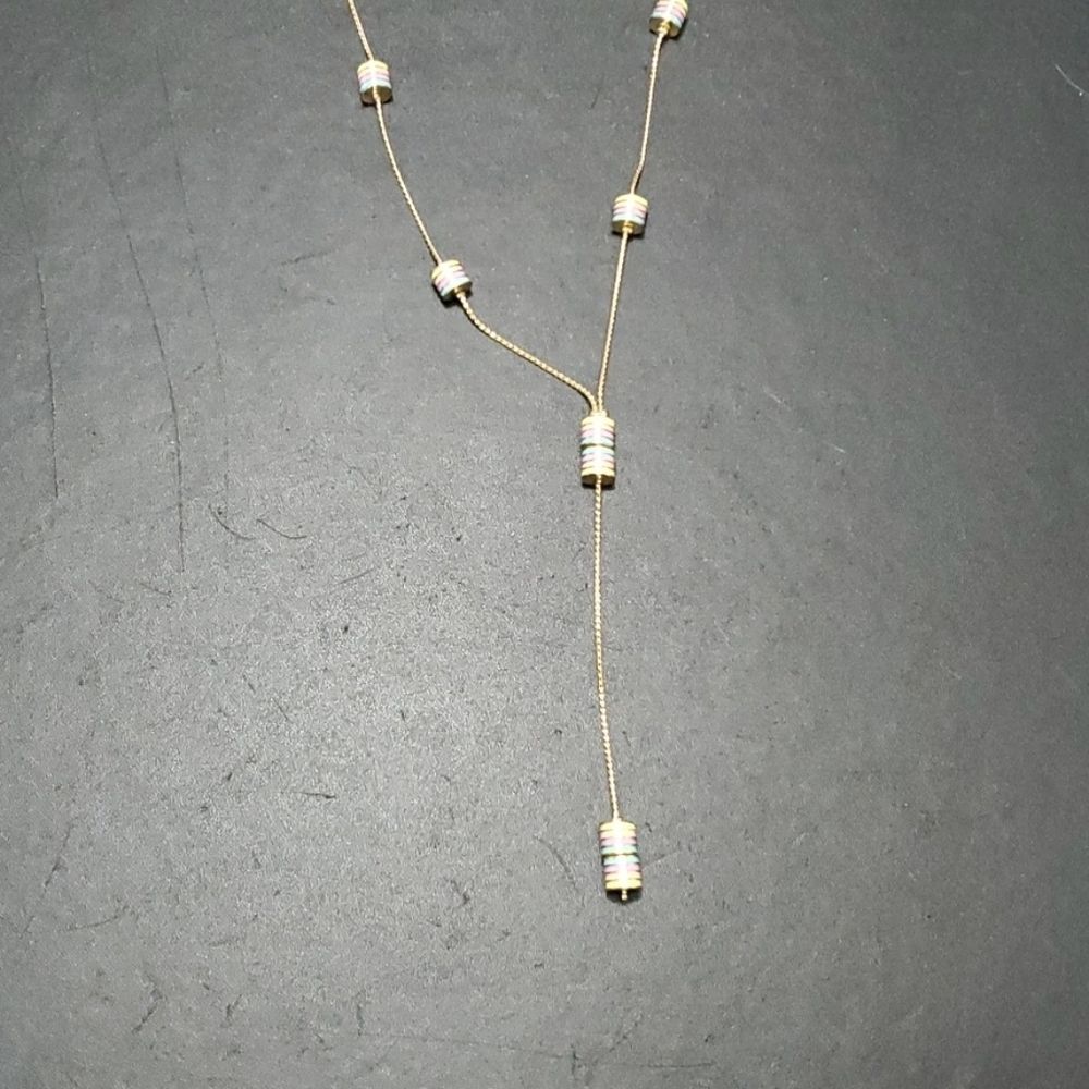 Charming Charlie gold tone Y shaped necklace 36-38"